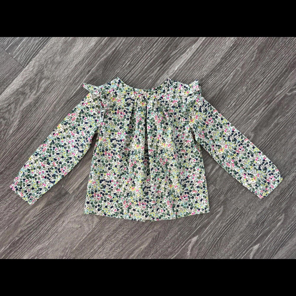 Jacadi Girls liberty print Blouse Size 5 (runs small VERY GOOD!